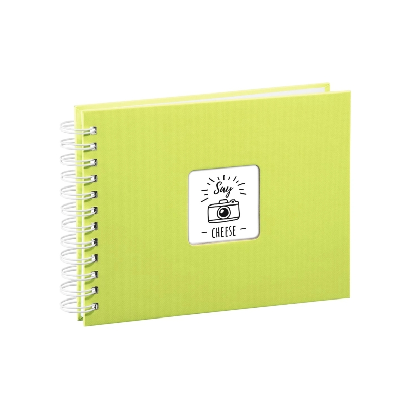 Album photo à spirale Hama Fine Art - 50 pages blanches - Couverture en papier - 24 x 17 cm - Vert citron