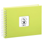 Album photo à spirale Hama Fine Art - 50 pages blanches - Couverture en papier - 24 x 17 cm - Vert citron