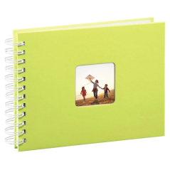 Album photo à spirale Hama Fine Art - 50 pages blanches - Couverture en papier - 24 x 17 cm - Vert citron