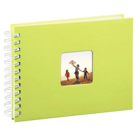 Album photo à spirale Hama Fine Art - 50 pages blanches - Couverture en papier - 24 x 17 cm - Vert citron