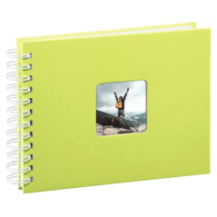 Album photo à spirale Hama Fine Art - 50 pages blanches - Couverture en papier - 24 x 17 cm - Vert citron