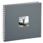 Album photo à spirale Hama Fine Art - 50 pages blanches - Couverture en papier - 28 x 24 cm - Gris
