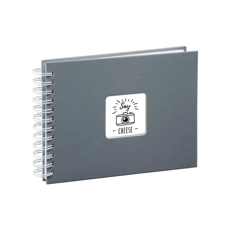 Album photo à spirale Hama Fine Art - 50 pages blanches - Couverture en papier - 24 x 17 cm - Gris