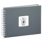Album photo à spirale Hama Fine Art - 50 pages blanches - Couverture en papier - 24 x 17 cm - Gris