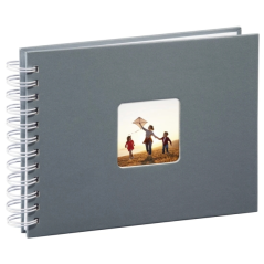 Album photo à spirale Hama Fine Art - 50 pages blanches - Couverture en papier - 24 x 17 cm - Gris