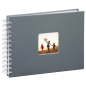 Album photo à spirale Hama Fine Art - 50 pages blanches - Couverture en papier - 24 x 17 cm - Gris