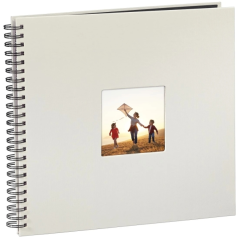 Album photo à spirale Hama Fine Art - 50 pages noires - Couverture en papier - 36 x 32 cm - Blanc