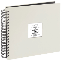 Album photo à spirale Hama Fine Art - 50 pages noires - Couverture en papier - 28 x 24 cm - Blanc