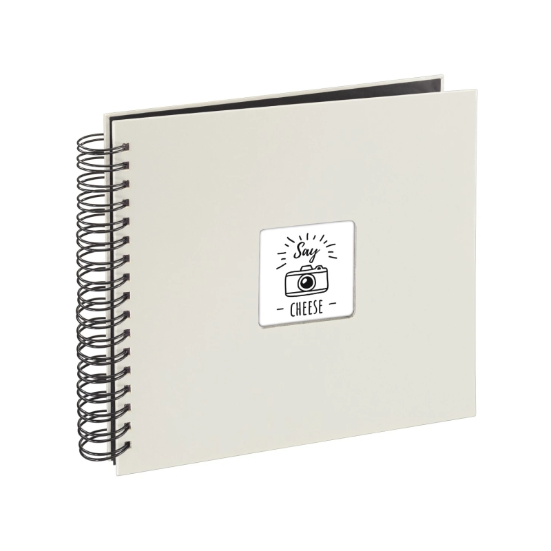 Album photo à spirale Hama Fine Art - 50 pages noires - Couverture en papier - 28 x 24 cm - Blanc