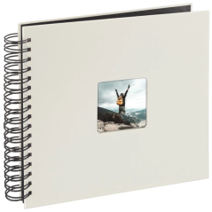 Album photo à spirale Hama Fine Art - 50 pages noires - Couverture en papier - 28 x 24 cm - Blanc