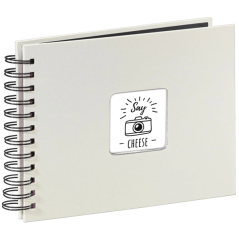 Album photo à spirale Hama Fine Art - 50 pages noires - Couverture en papier - 24 x 17 cm - Blanc