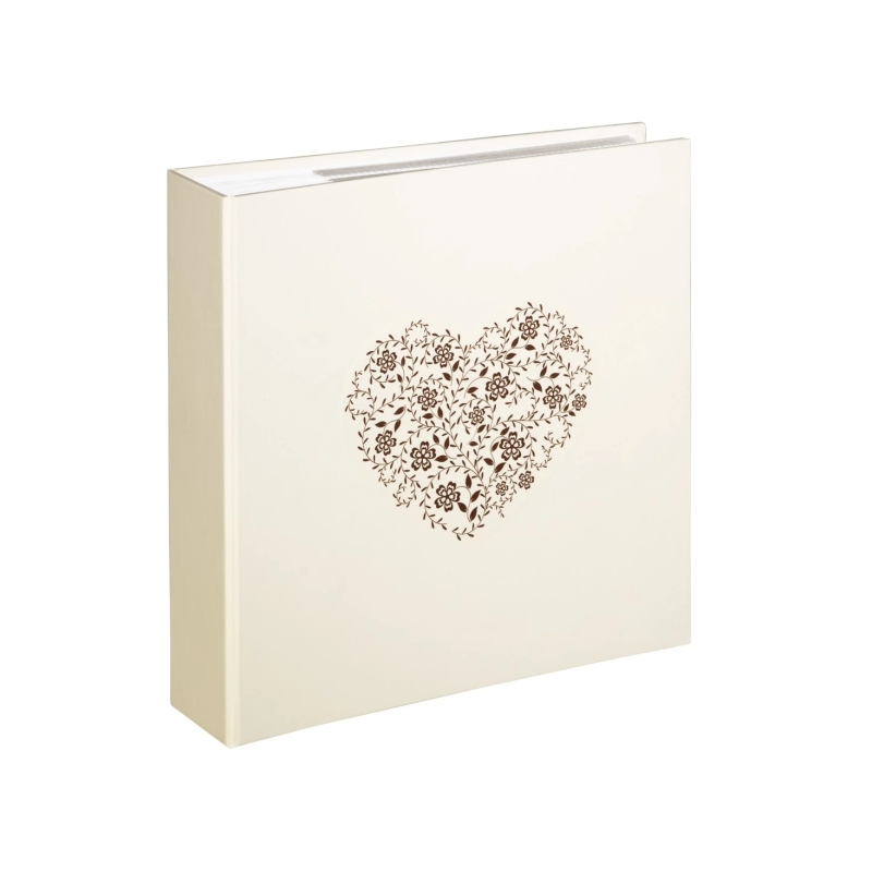 Album photo Hama Anzio - Contient 200 photos 10x15 cm - Couverture en papier texturé - Insert latéral - 22,5x22 cm - Beige