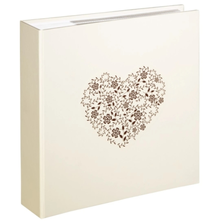 Album photo Hama Anzio - Contient 200 photos 10x15 cm - Couverture en papier texturé - Insert latéral - 22,5x22 cm - Beige