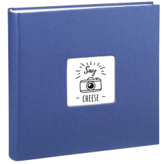 Album photo Hama Fine Art - 100 pages blanches - Couverture en papier texturé - 30 x 30 cm - Bleu