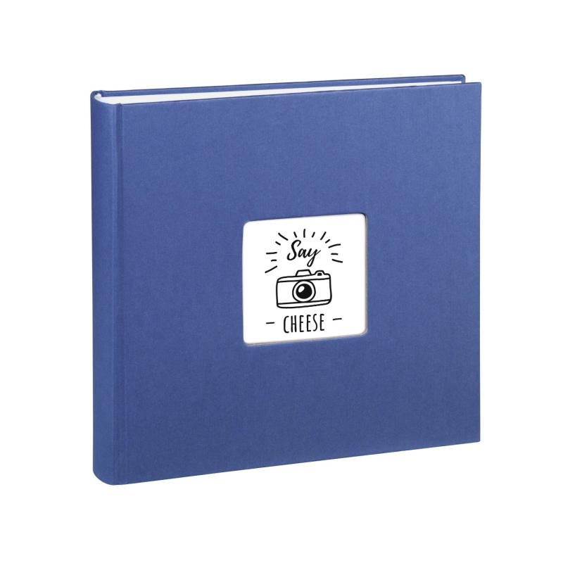 Album photo Hama Fine Art - 100 pages blanches - Couverture en papier texturé - 30 x 30 cm - Bleu