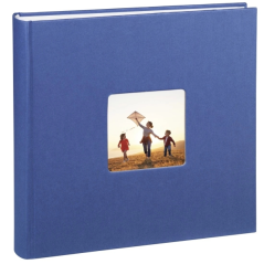 Album photo Hama Fine Art - 100 pages blanches - Couverture en papier texturé - 30 x 30 cm - Bleu