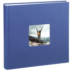 Album photo Hama Fine Art - 100 pages blanches - Couverture en papier texturé - 30 x 30 cm - Bleu