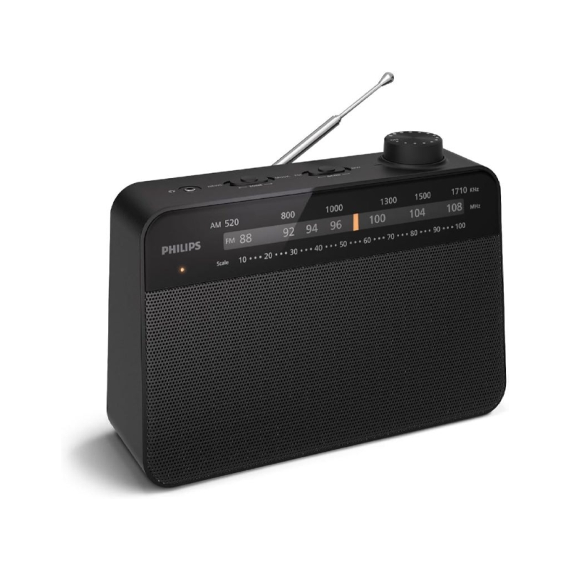 Radio FM/AM portable Philips TAR2509 - Haut-parleur 3,5" au son clair - Alimentation par pile D ou secteur - Réglage de la