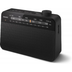 Radio FM/AM portable Philips TAR2509 - Haut-parleur 3,5" au son clair - Alimentation par pile D ou secteur - Réglage de la