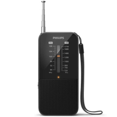 Radio FM/AM analogique portable Philips TAR1509 - Réglage manuel avec antenne télescopique - Indicateur de signal LED