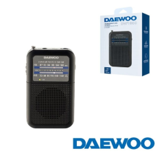 Radio portable AM/FM Daewoo DW1008 - Antenne télescopique et syntonisation analogique précise - Haut-parleur intégré - Prise