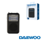 Radio portable AM/FM Daewoo DW1008 - Antenne télescopique et syntonisation analogique précise - Haut-parleur intégré - Prise