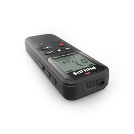 Enregistreur vocal numérique Philips VoiceTracer DVT1160 - 8 Go - Enregistrement à déclenchement vocal - Affichage de la date