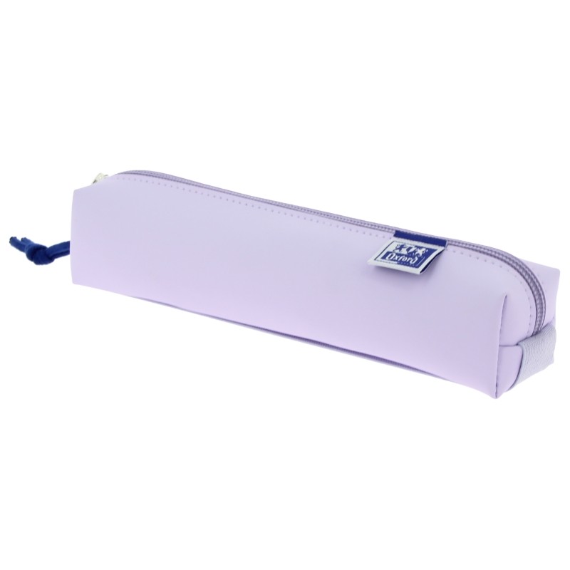 LOT de 5 Petite trousse carrée Oxford Live & Go - Matière matelassée - Élastique pour fixation au carnet - Couleur mauve