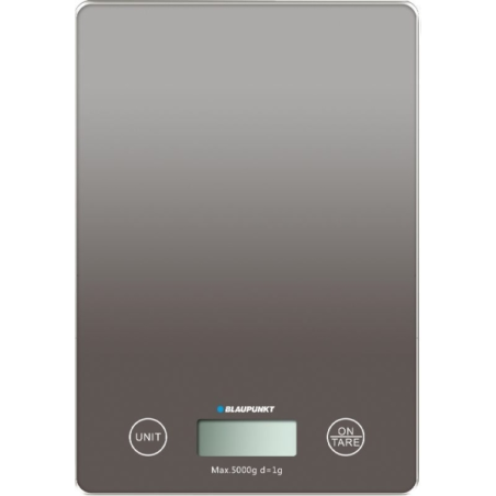Balance de cuisine numérique Blaupunkt BP4012 5 kg avec plateau en verre - Écran LCD rétroéclairé - Fonction tare - Haute