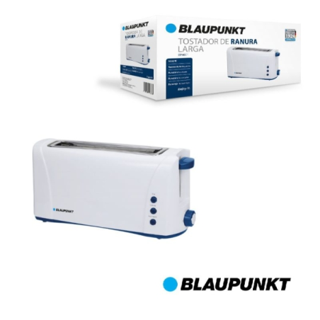 Grille-pain Blaupunkt BP4001 à fentes longues 1000 W - 6 niveaux de brunissage avec thermostat - Fonctions réchauffage et