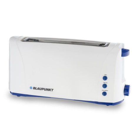 Grille-pain Blaupunkt BP4001 à fentes longues 1000 W - 6 niveaux de brunissage avec thermostat - Fonctions réchauffage et