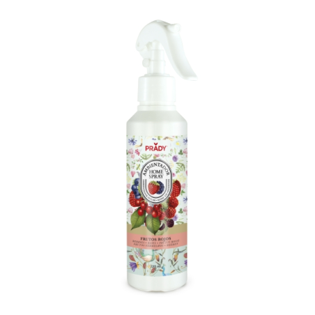 Spray désodorisant Prady Home Fruits Rouges - Flacon de 220 ml - Flacon vaporisateur