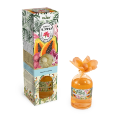 Désodorisant Prady Magic Flower Tropic Papaye - Flacon en verre de 100 ml