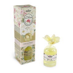 Désodorisant d'ambiance Prady Magic Flower Gardenia Garden - Flacon en verre de 100 ml