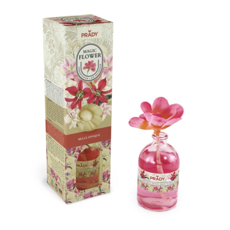 Désodorisant Prady Magic Flower Belle Époque - Flacon en verre de 100 ml