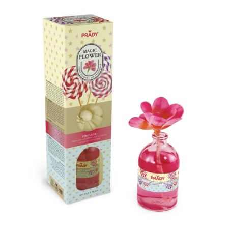 Désodorisant Prady Magic Flower Lollipop - Flacon en verre de 100 ml