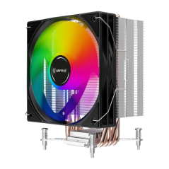 Refroidisseur de processeur Unykach Unycool H41 ARGB - Multisocket universel - Ventilateur 120 mm - Éclairage ARGB - Noir