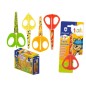 LOT de 12 Ciseaux d'école Bismark Kids Fruits 13 cm - Lames et manches décorés de fruits - Manches en plastique - Pointe
