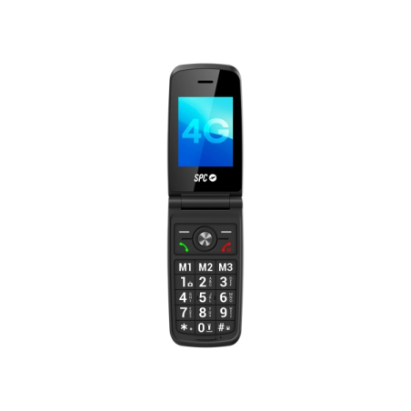 Téléphone à clapet SPC Titan 2 4G pour seniors - Écran en verre résistant aux rayures de 2,4 pouces - Touches XL à commande