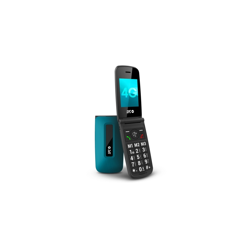 Téléphone à clapet SPC Titan 2 4G pour seniors - Écran en verre résistant aux rayures de 2,4 pouces - Touches XL à commande