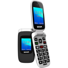 Téléphone à clapet SPC Wuum - Double écran 2,4" + 1,77" - Grandes touches et boutons - Design léger - Raccourci à deux contacts