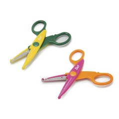 LOT de 20 Ciseaux d'école Bismark pour enfants en forme de chauve-souris - Lames profilées pour différents types de coupe