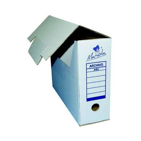 LOT de 25 Boîte de classement permanente Mariola format folio étendu - Dimensions : 27,5 x 12 x 39 cm - Idéale pour organiser