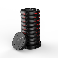 Haltère réglable noir rouge