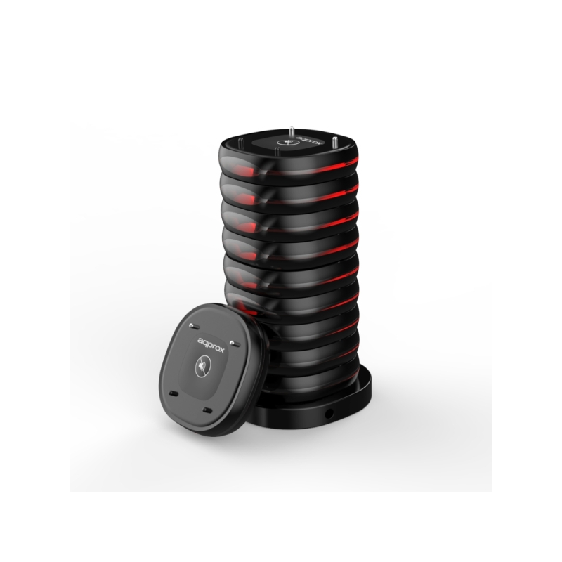 Appeleur client approximatif - Notificateur client - Base de chargement - 10 unités - Portée de 400 m - Noir Appeleur client approximatif - Notificateur client - Base de chargement - 10 unités - Portée de 400 m - Noir