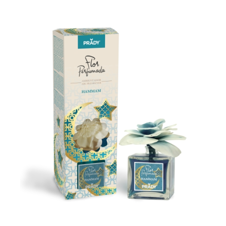 Désodorisant d'ambiance parfumé aux fleurs Prady Hamman - Flacon en verre de 90 ml