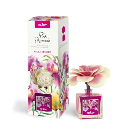 Désodorisant d'ambiance parfumé aux fleurs Prady Belle Époque - Flacon en verre de 90 ml