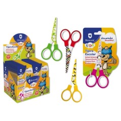 ✅ LOT de 24 Ciseaux d'école Bismark Kids Deco 13 cm - Acier allié extra-fort - Lames décorées - Manches en p en stock