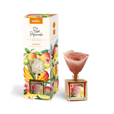 Désodorisant d'ambiance parfumé à la fleur de mangue Prady - Flacon en verre de 90 ml