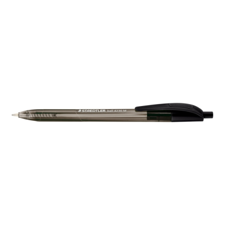 stylo bille noir Staedtler transparent